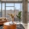 Floor to ceiling windows with natural light